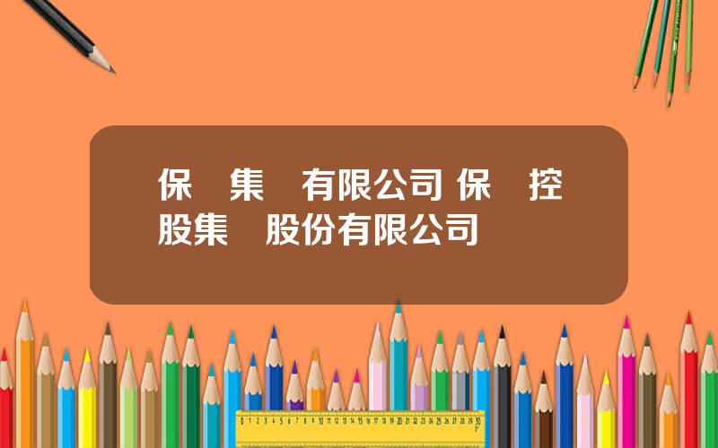 保興集團有限公司 保華控股集團股份有限公司